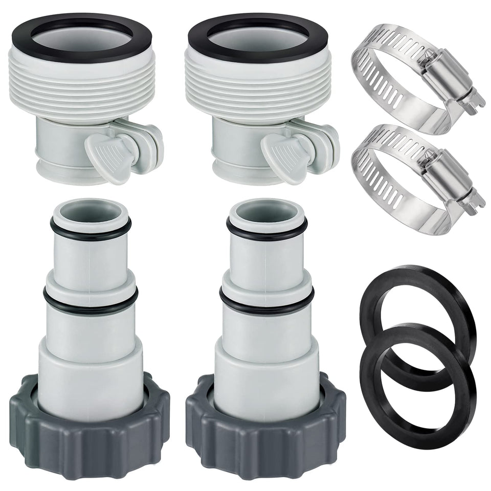 PAMASE A-type pool hose adapter joins 1.5-inch to 1.25-inch hoses for a snug seal
