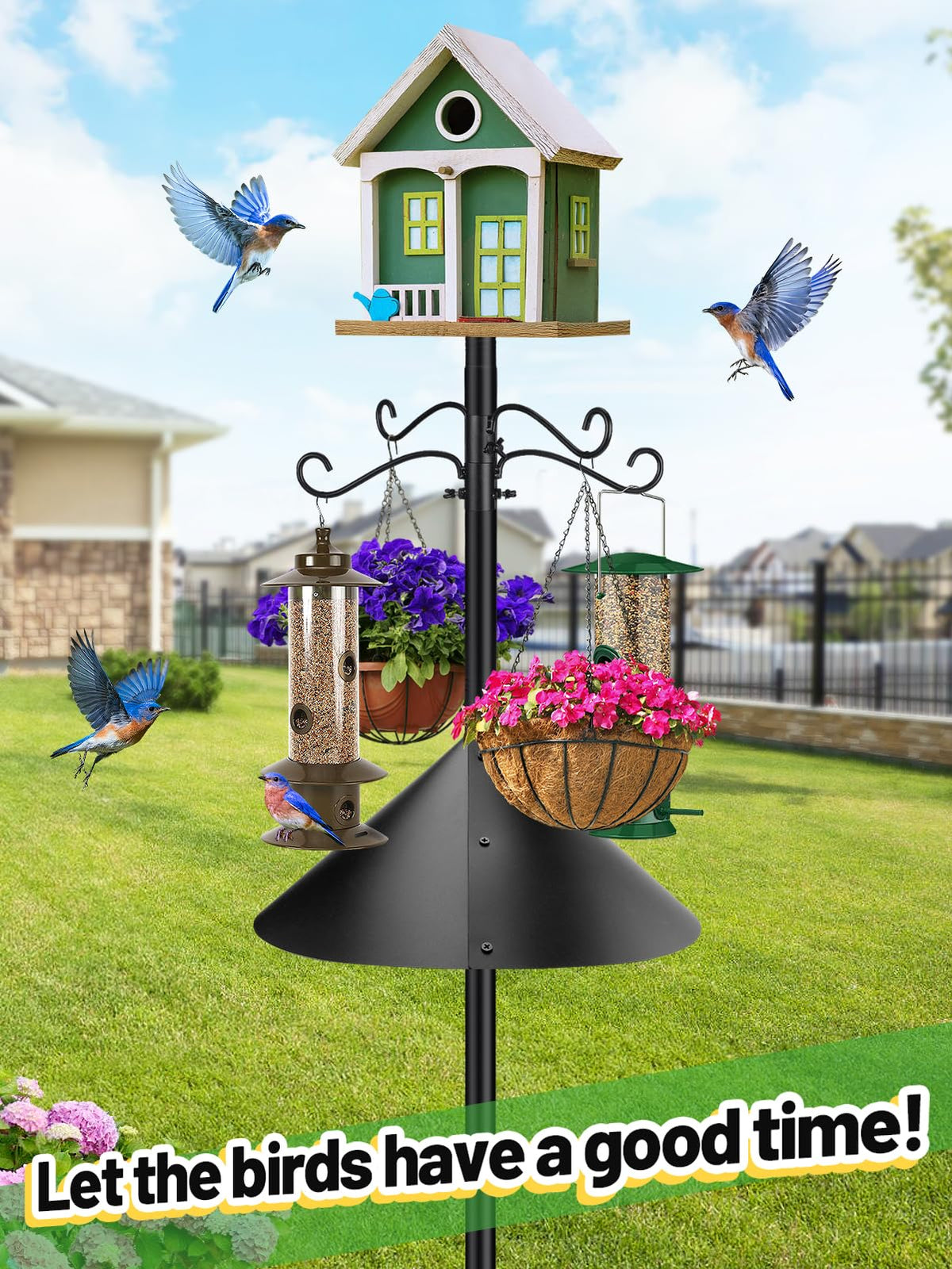 PAMASE wind-stable design ensures steady feeding in outdoor spaces.