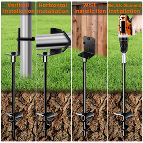 Widened spiral blade design shown for enhanced ground stability.