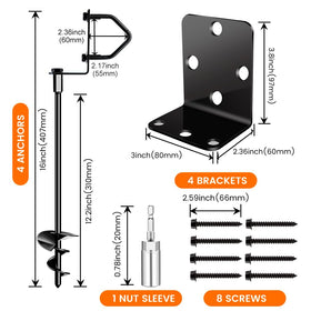 Pamofuper anchors suit various soils for sheds and fences.