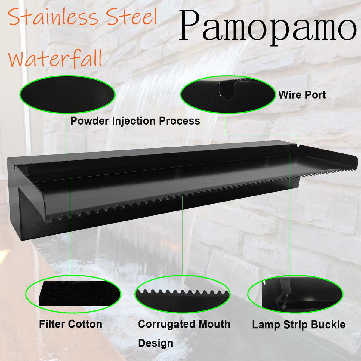 Pamopamo water feature installation demonstrates easy setup for edges