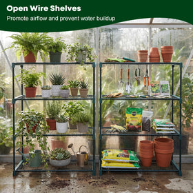 Panana plant racks two-pack, easy assembly, adds garden organization.