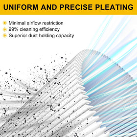 Panari 24-083-03 pleated filter design offers high dust holding and low restriction