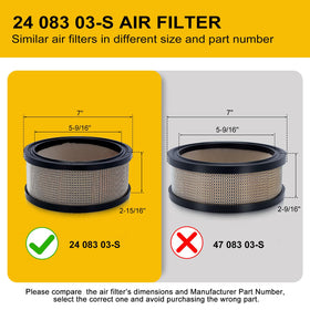 Panari 24-083-03 pre-filter kit improves dust capture and life of the main filter