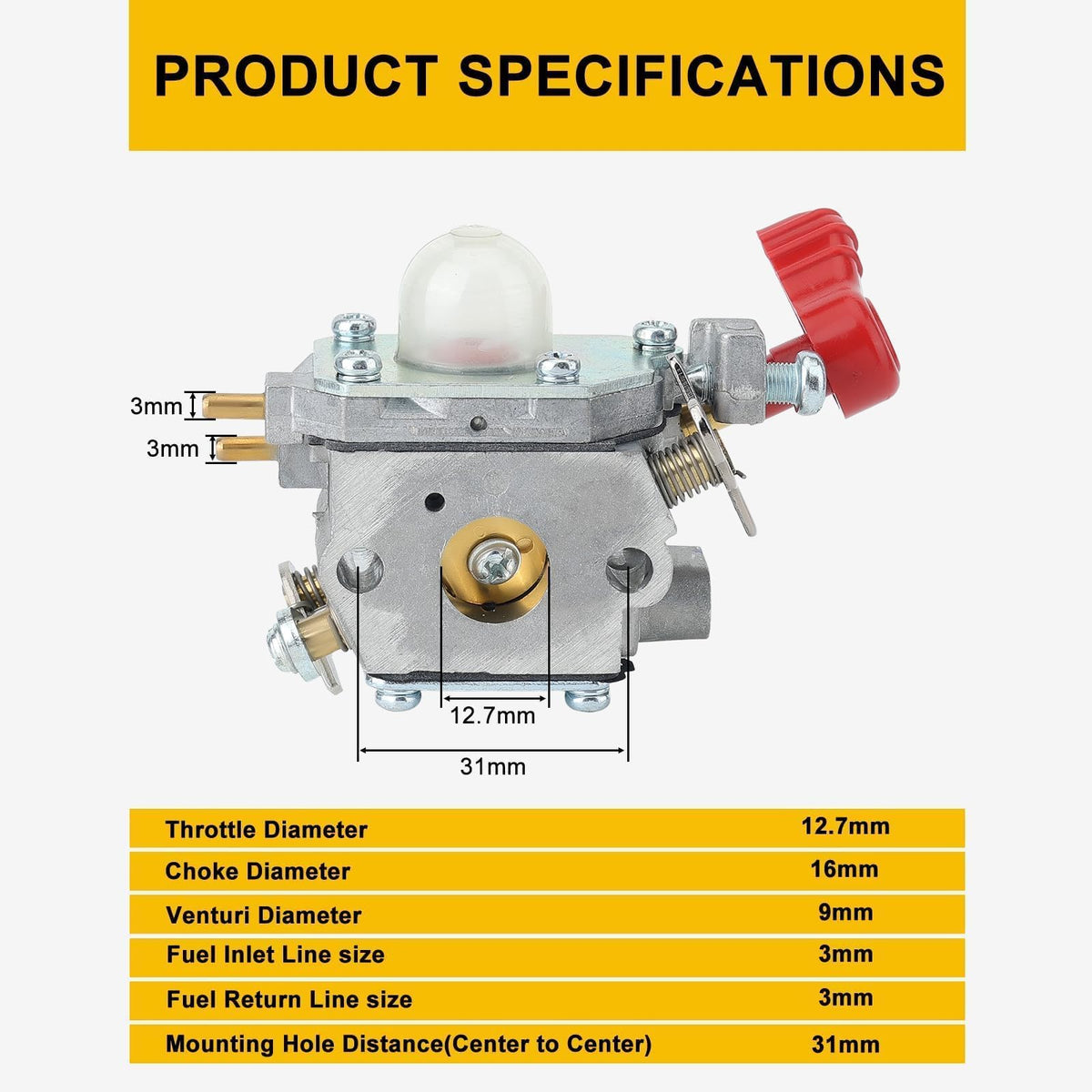 Panari 753-06288 carburetor for Remington RM430 supports reliable leaf blowing performance
