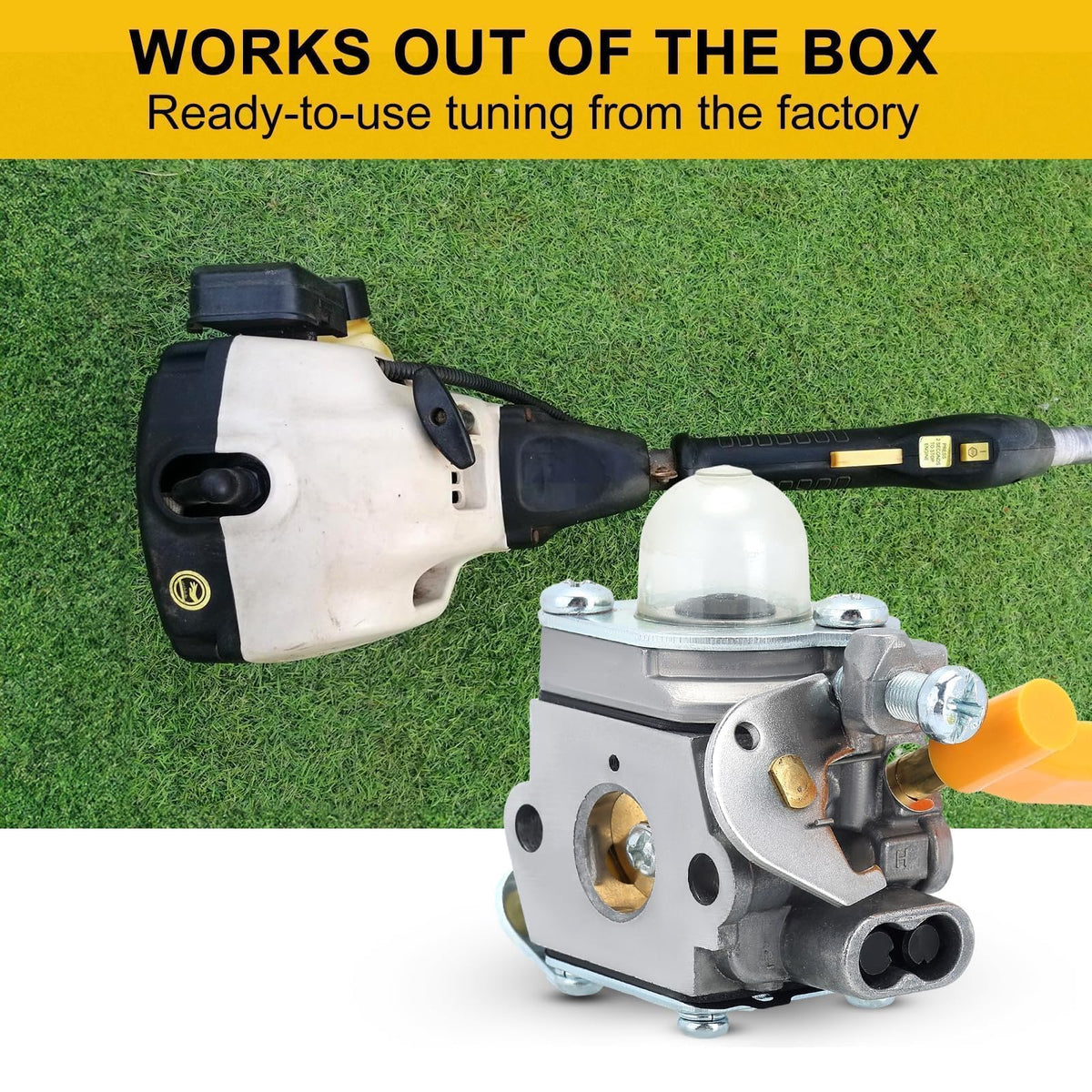 Panari CS26 carburetor top detail highlights brass parts and precision diaphragms.