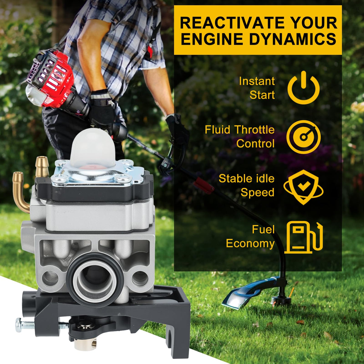 Panari GX35 carburetor installation kit with necessary hardware