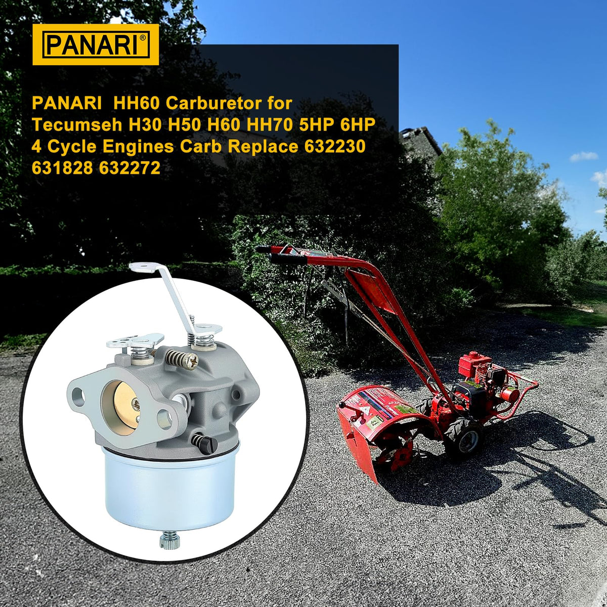 Panari HH60 carburetor installation on Tecumseh engine