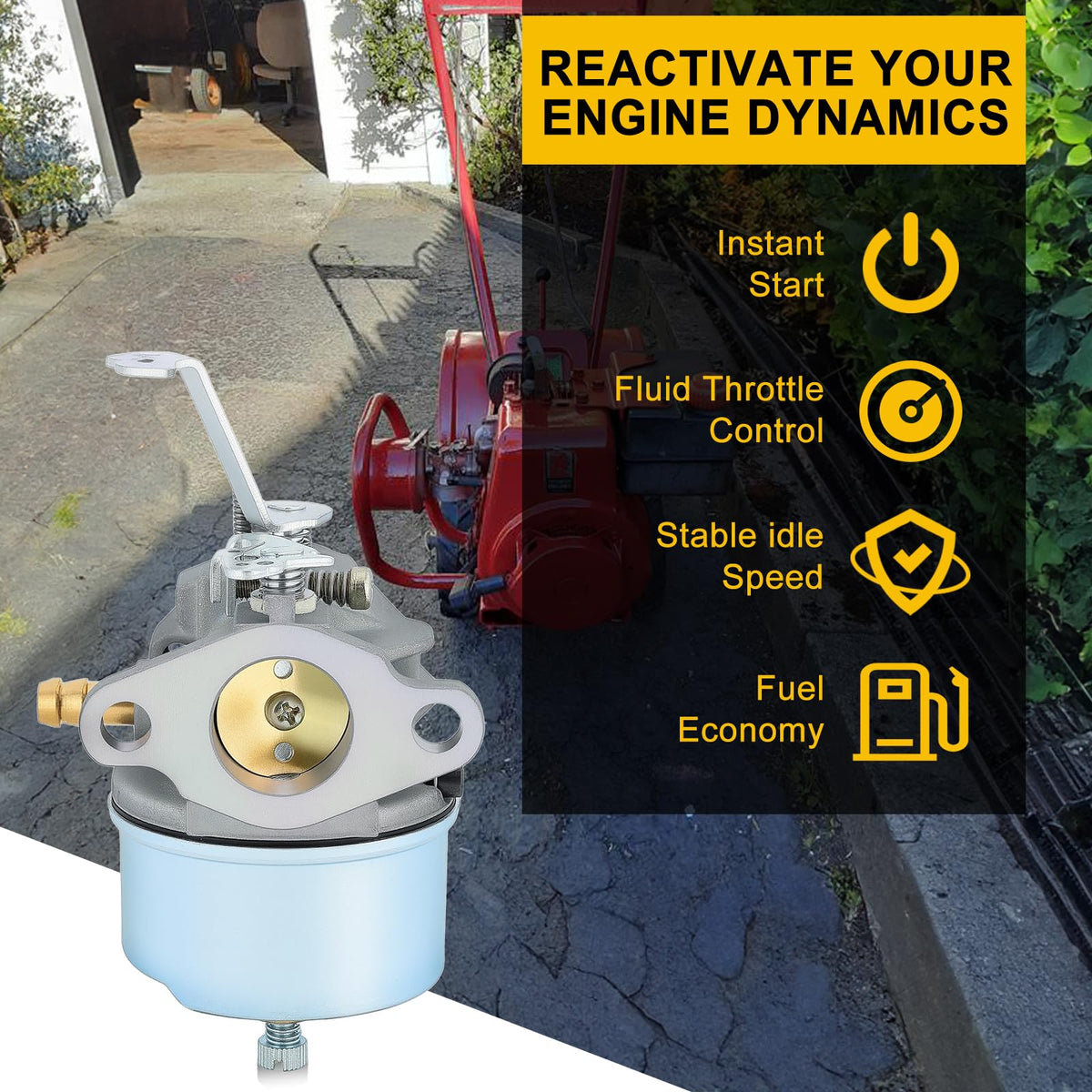 Panari HH60 carburetor installed on snowblower for reliable starts