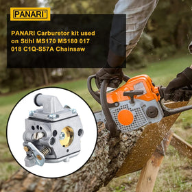 Panari MS170 carburetor side view highlighting durable brass components
