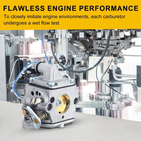 Panari MS170 carburetor wet-flow-test demonstrating quality control