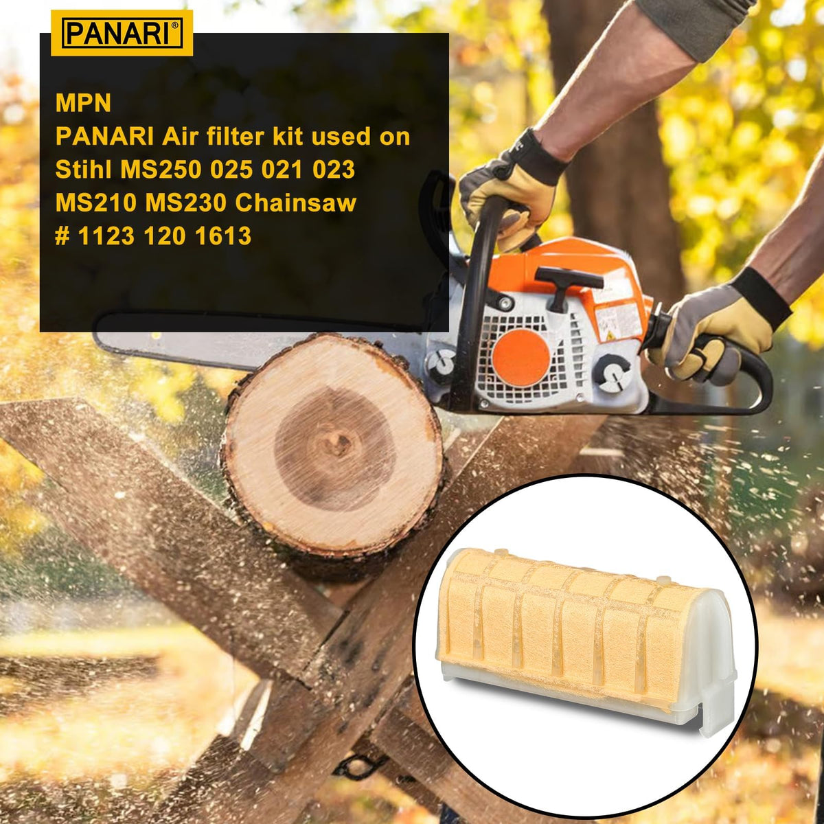 Panari MS250 air filter replacement part numbers ensure STIHL compatibility