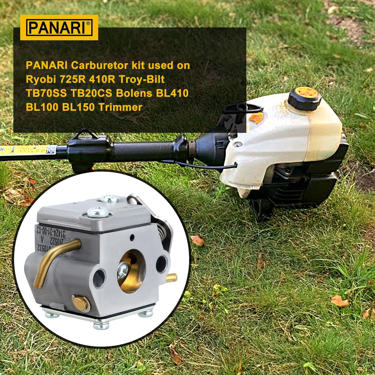 Panari Troy-Bilt TB70SS carburetor kit, compatible replacement for Yard Machines.