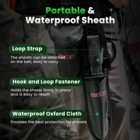 PANCKY waterproof Oxford sheath protects the tool and keeps gear organized.