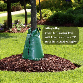 PANGCH tree watering bag hose connection close-up enabling quick fills.