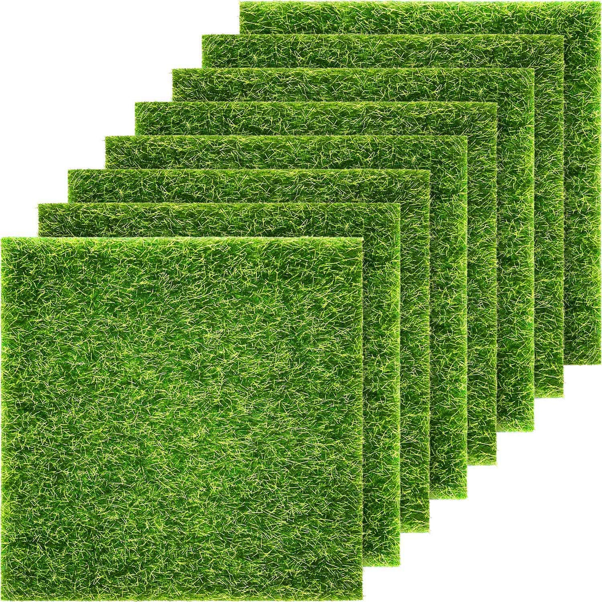 Pangda artificial grass 6x6 diorama tile for miniature landscapes and dollhouse scenes.