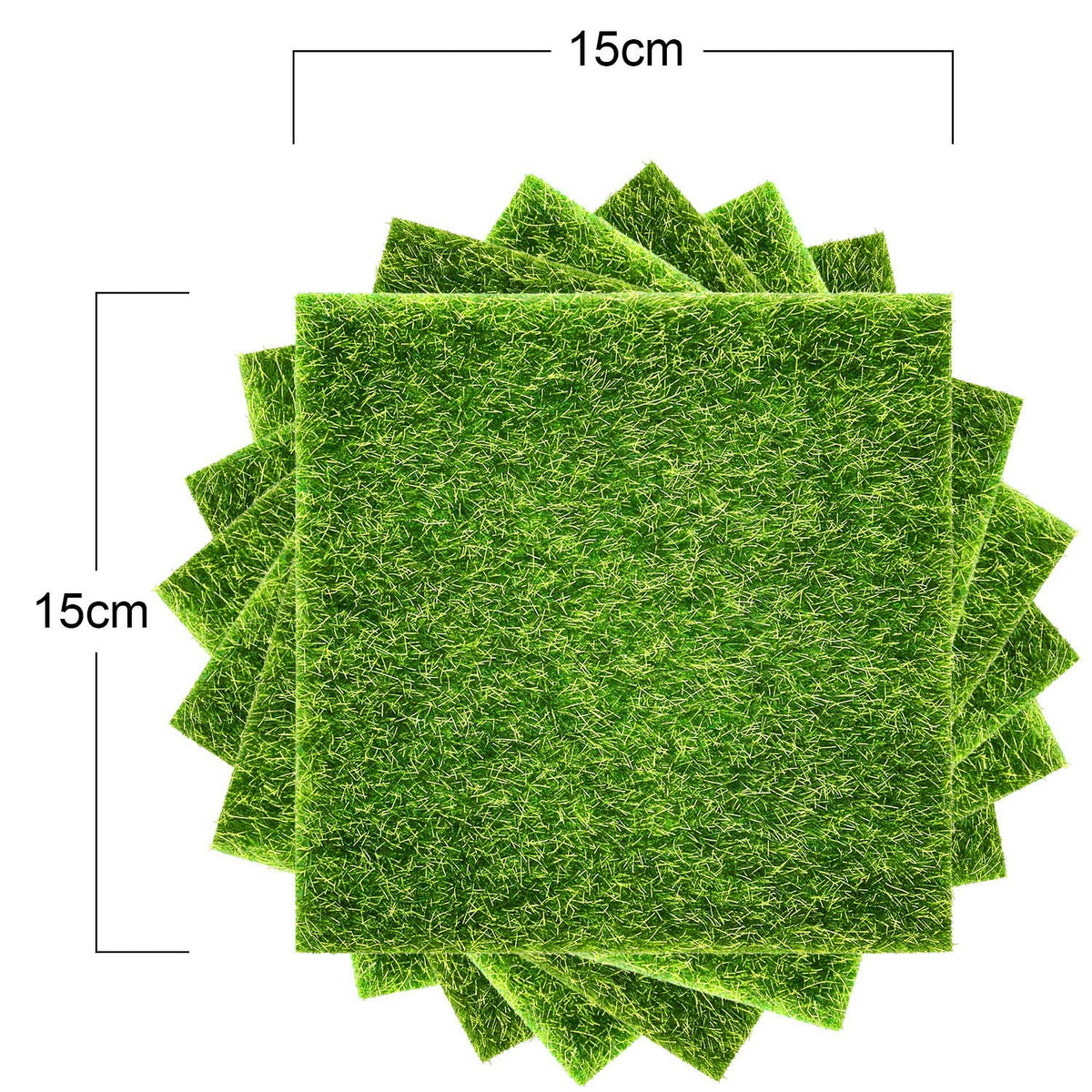 Pangda craft turf green 6x6 perfect for micro gardens and shadowbox art.