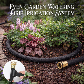 Pangda ring soaker hose delivering even moisture to beds and shrubs