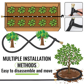 Pangda ring soaker setup around garden plants for easy installation