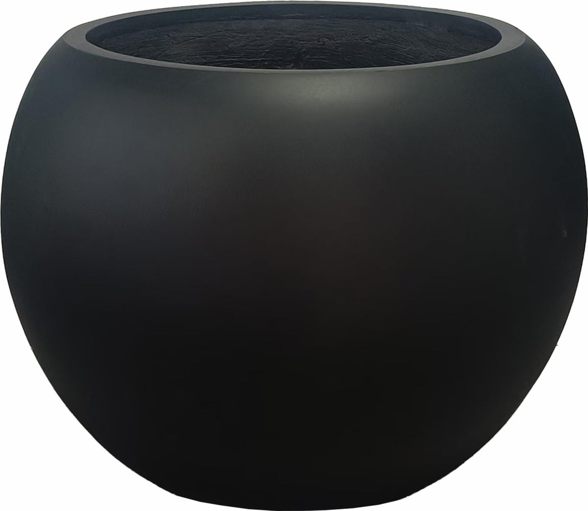 Panlaolao round fiberstone planter with drainage hole for easy watering control