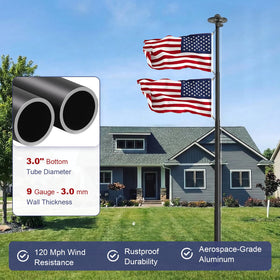 Panopole 136 LED solar light for bright nighttime visibility