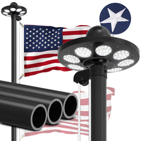 Panopole 20ft heavy-duty flagpole assembly for a sturdy outdoor display.