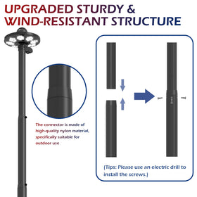 Panopole aluminum alloy flagpole resists rust in all weather.