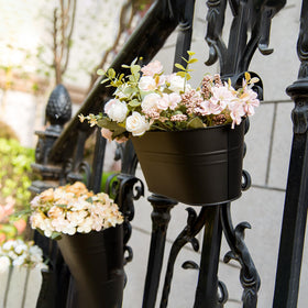 pansparade outdoor indoor planter blends with patio decor and greenery