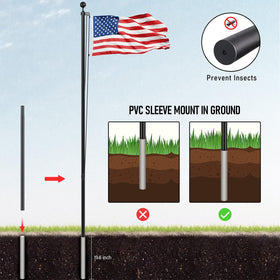 Panta flag pole ball ornament adds a classic top detail