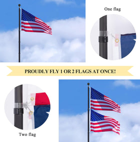 Panta stainless steel clips keep flags neatly secured