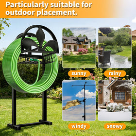 Pantutru heavy-duty metal hose holder shows sturdy construction for lasting use.