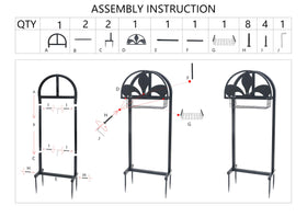 Pantutru hose stand includes tool hooks for sprayers and gloves.