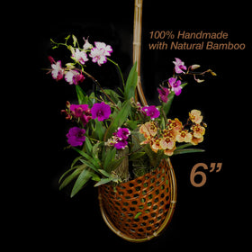 PANWA handwoven bamboo weave closeup highlighting durable, breathable construction for healthy plants.