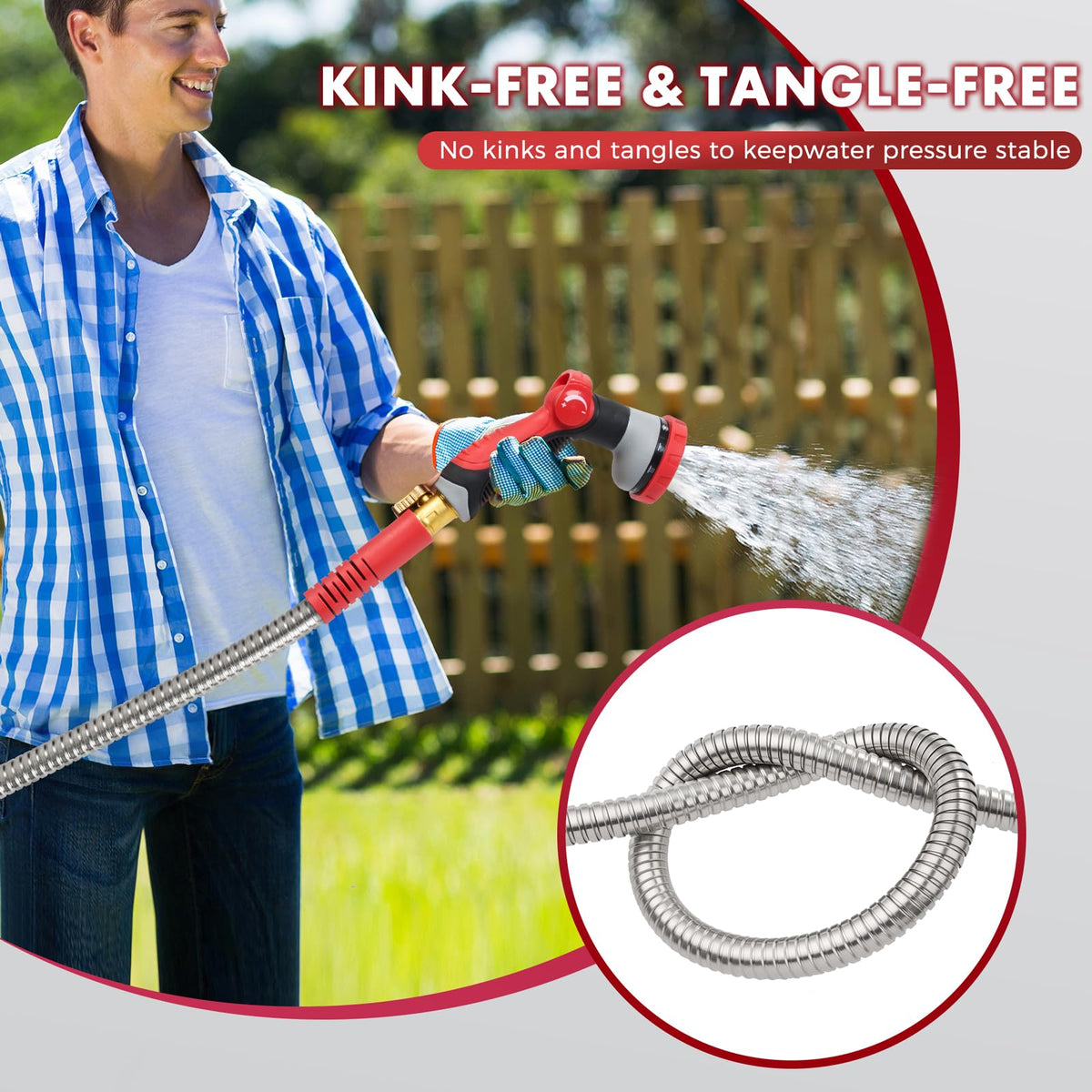 PANYEE versatile outdoor tool for watering, lawn care, car washing, and patio cleaning.
