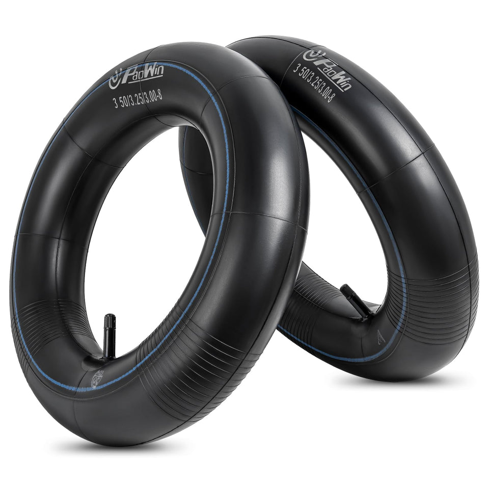 PaoWin 3-50-8 inner tube with TR13 straight valve for wheelbarrows and mowers.