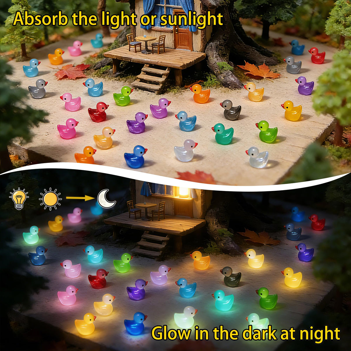PAPPYN-A aquarium decor ducks glow to enrich underwater scenes.