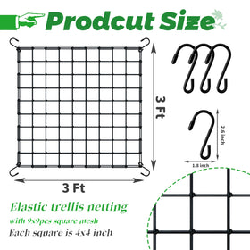Paradi Star S-hooks help secure the trellis and prevent sag during growth.
