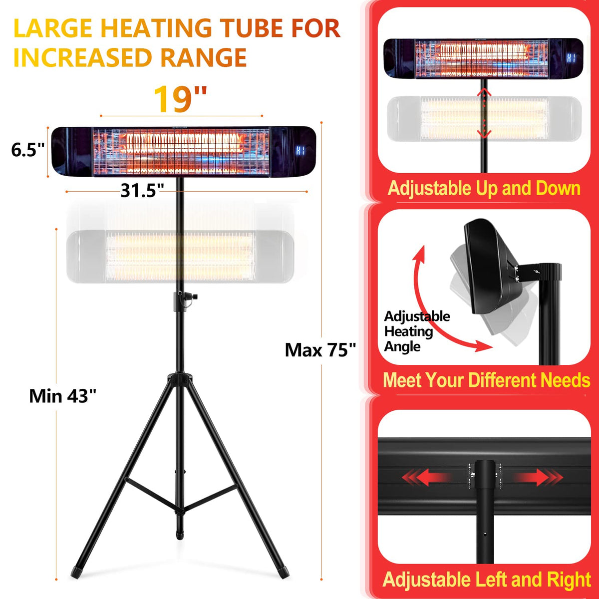 Paraheeter ceiling mounted infrared heater delivering focused warmth