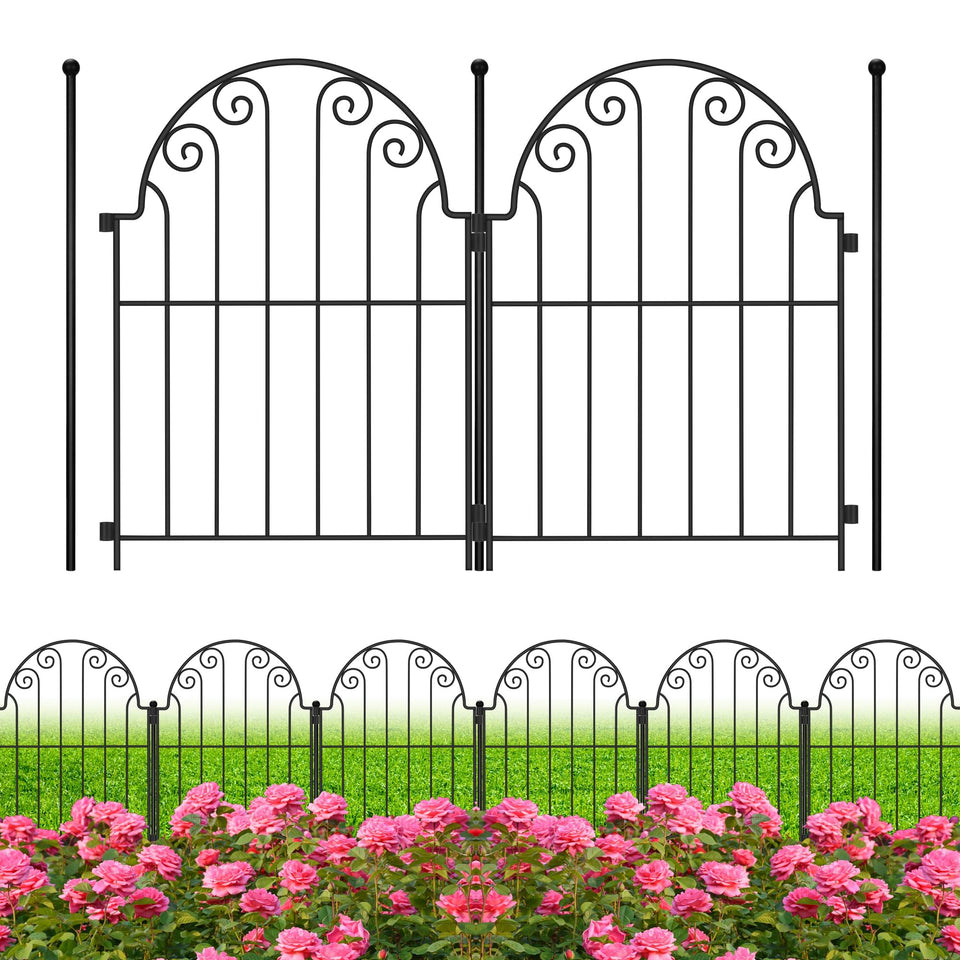 PARAISODOS decorative garden fence defines a stylish 11ft boundary for lawns.