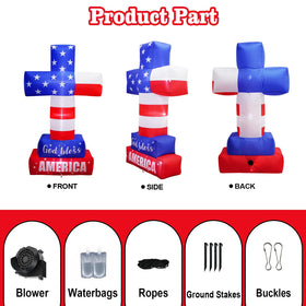 PARAYOYO ground stakes and tethers secure the cross display