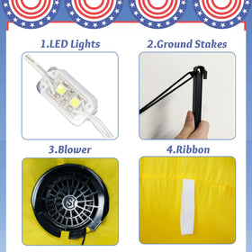 PARAYOYO eagle inflatable includes stakes for secure setup.