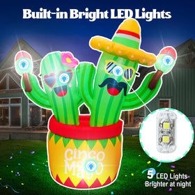 Easy setup inflatable cactus for quick backyard display
