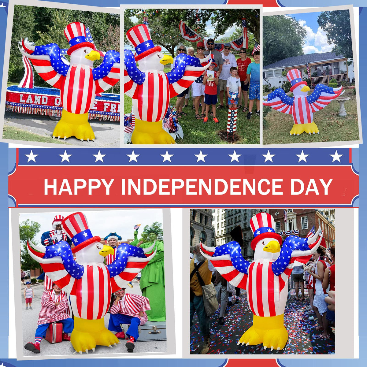PARAYOYO large eagle inflatable enhances curb appeal during celebrations.