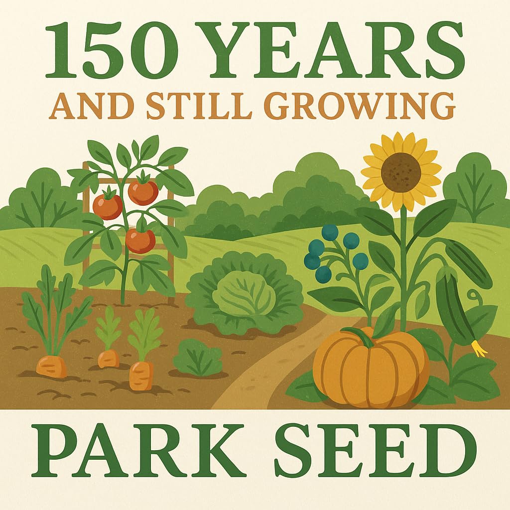 Park Seed Big Beef tomato garden layout showing row planting.