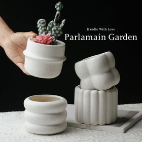 Parlamain artisan-crafted ceramic planters fired at high temperature for durability