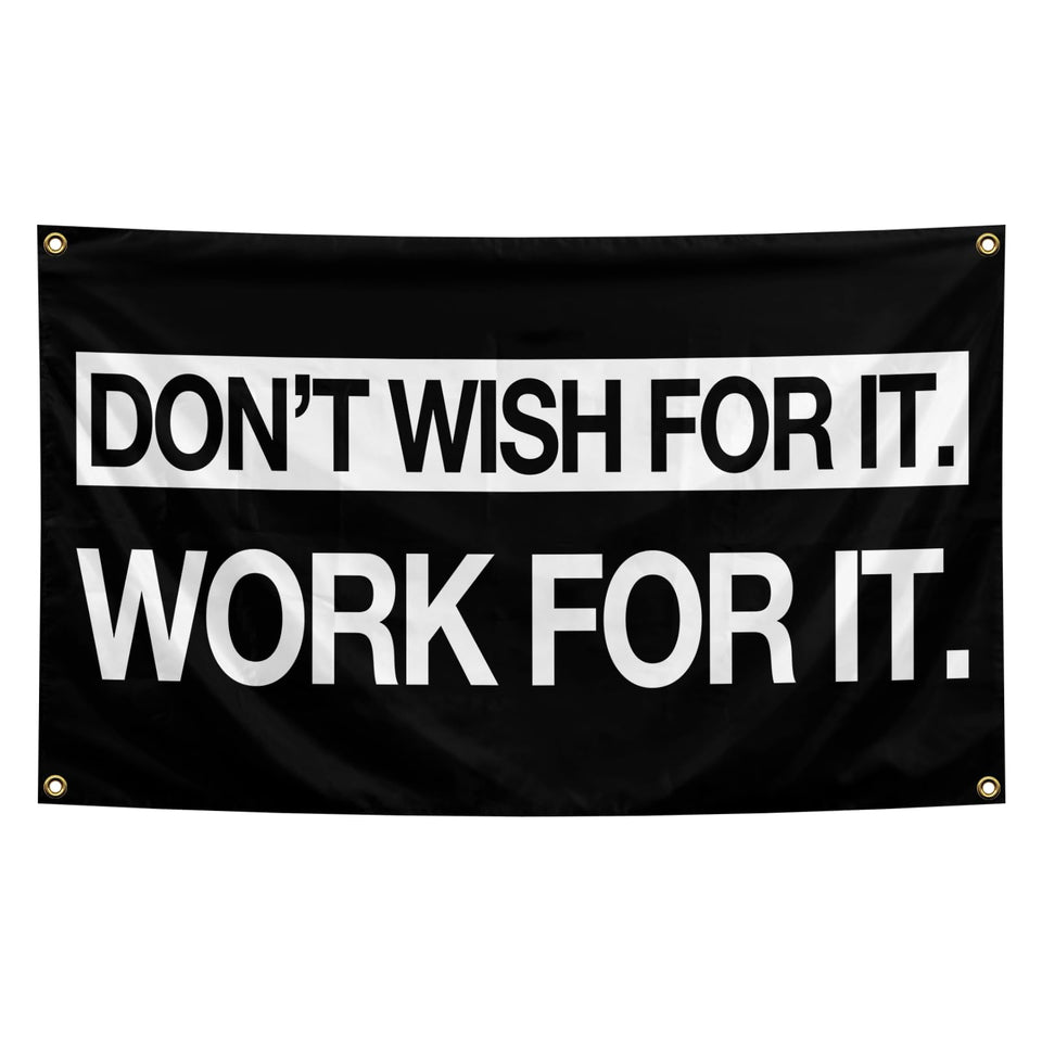 parrekek Grind Hustle Flag on dorm wall with bold colors for study focus
