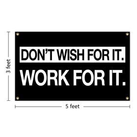 parrekek Grind Hustle Flag in a home gym motivating quick workouts