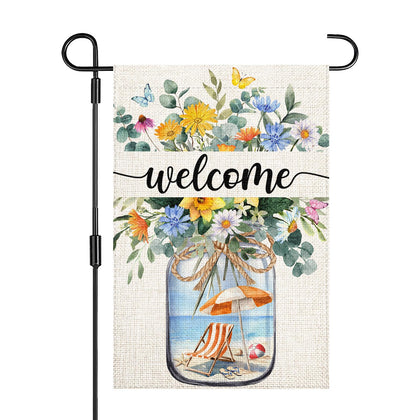 parrekek spring-summer-garden-flag-12x18 adds cheerful curb appeal to outdoor spaces