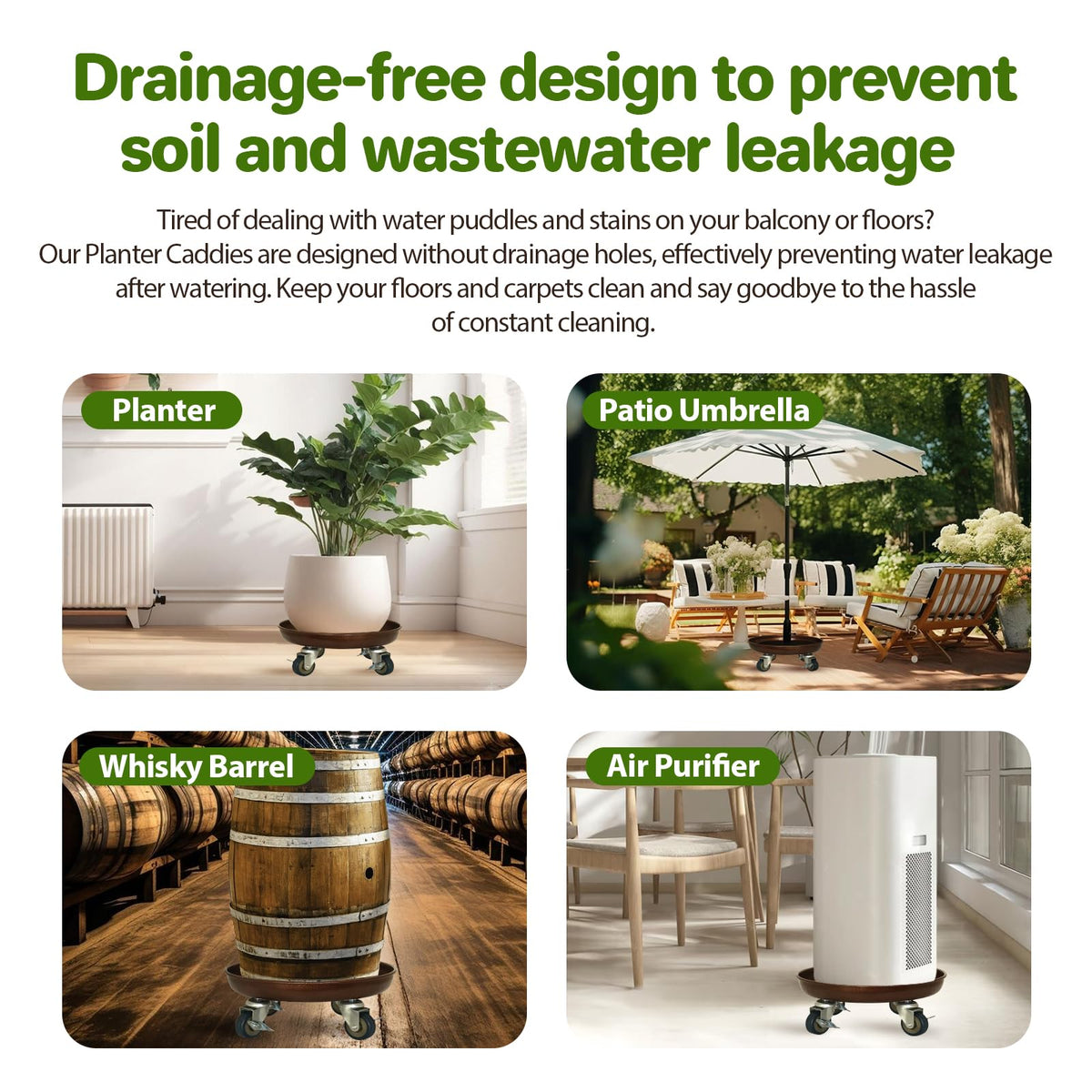 Parsagi secure tray edges prevent planter slipping.