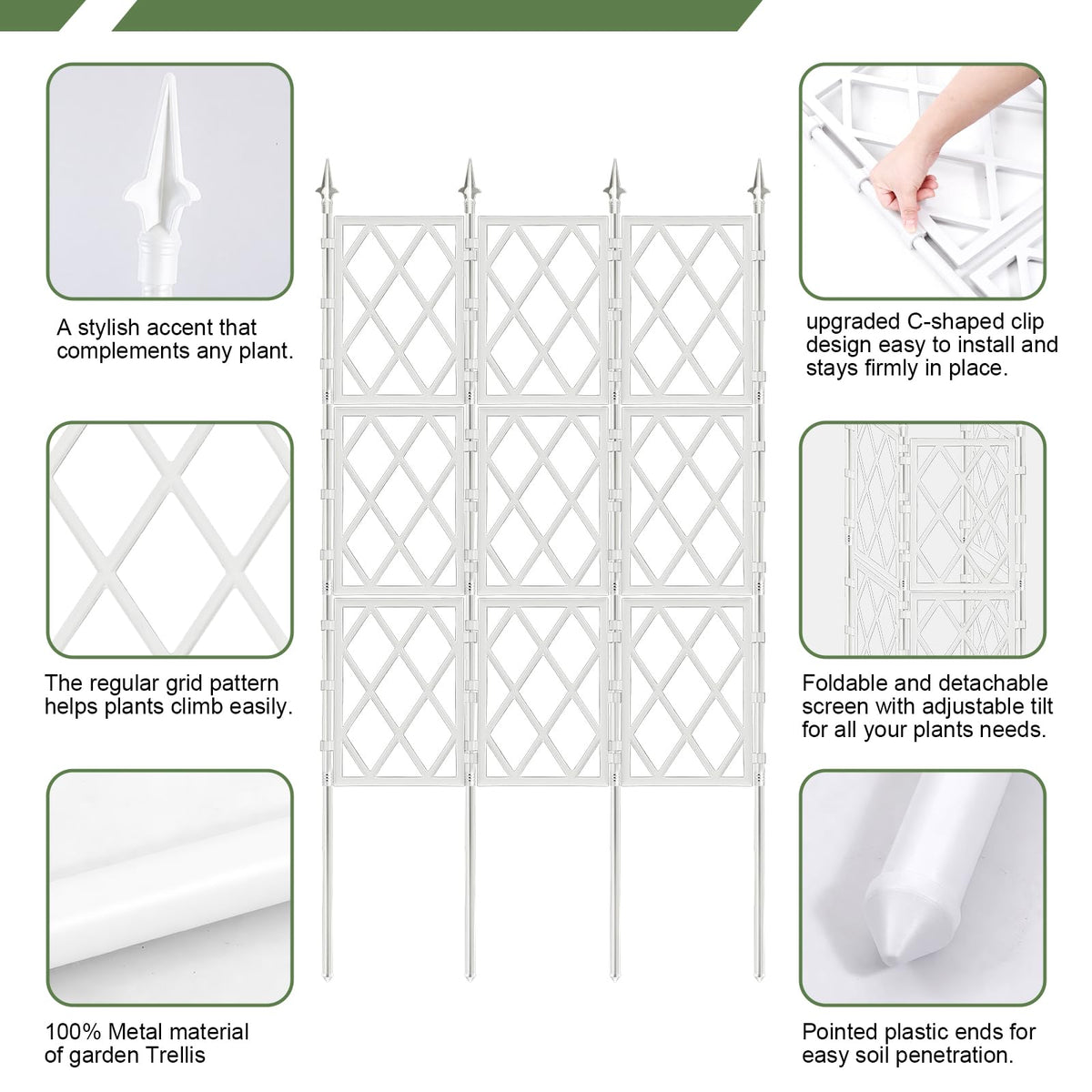 ParseBio garden fence trellis doubles as decorative plant stand